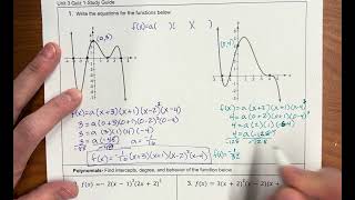 Pre Calc: Unit 3- Quiz 1 Study Guide