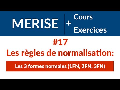 1 Définition MERISE MERISE Cours et exercices corrigés