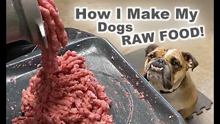 HOW I MAKE my DOG'S RAW FOOD