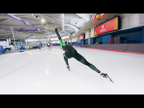 Speed skating behind Jenning De Boo I 60km/h