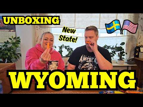 Swedish couple unbox amazing gifts from Wyoming!!