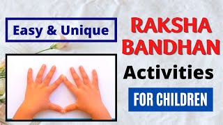 Easy Raksha Bandhan Craft for Kids II Rakhi Poster for Toddlers II Siblings activity on Rakhi