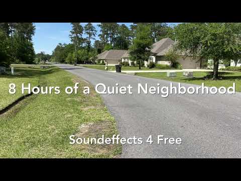 8 hours of a Quiet Neighborhood Ambience Calming Sounds Relaxing