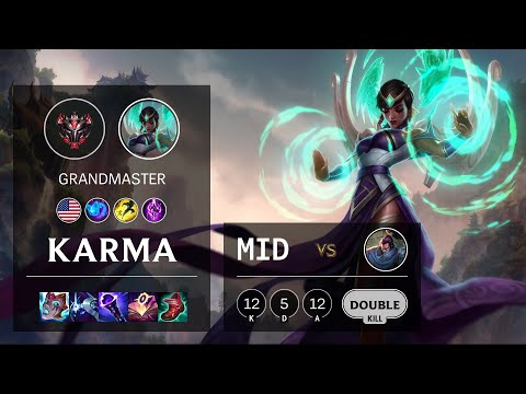Karma Mid vs Yasuo - NA Grandmaster Patch 11.19