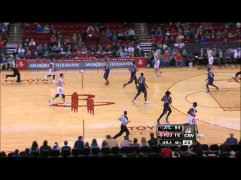 Donatas Motiejunas vs Atlanta Hawks 2013.11.27