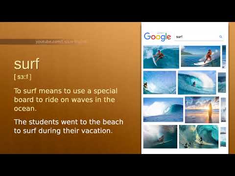 Surf : B1 level english vocabulary lesson, www.LipLix.com