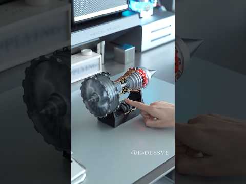 Jet Turbofan Engine Model: Infinite Speed Adjustment + Tail Flame #model #engine #gift #digital #fyp