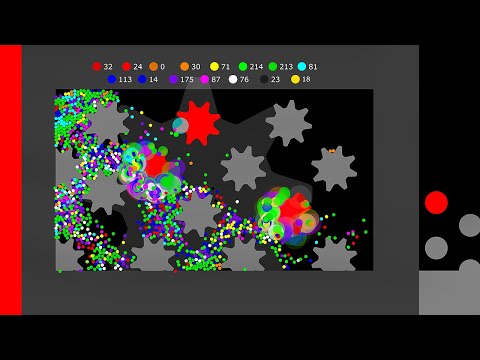 Collect Points + Survival Proliferation Marble Race in Algodoo - Thc Game Mobile