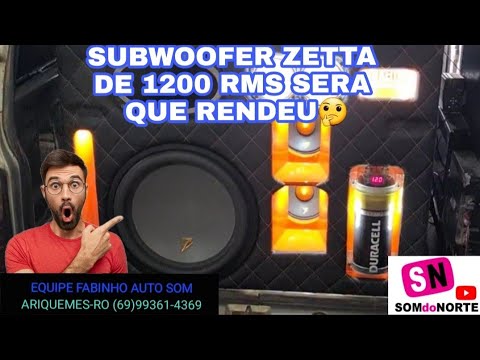 SUB ZETTA DE 1200 RMS TOCANDO FORTE COM MODULOS TARAMPS
