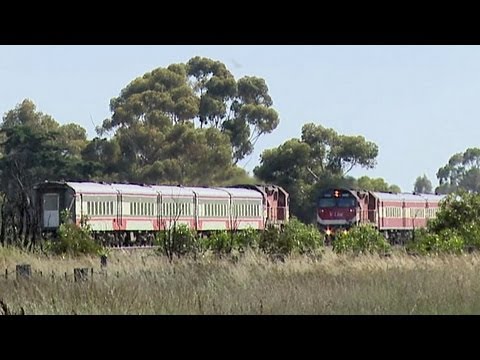 V/line N Class Passenger Trains Cross - PoathTV Australian Railroads & Railways