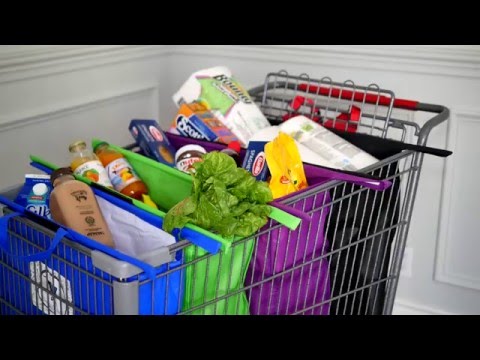 4-Section Attachable Supermarket Cart Grocery Bag - Second Medium