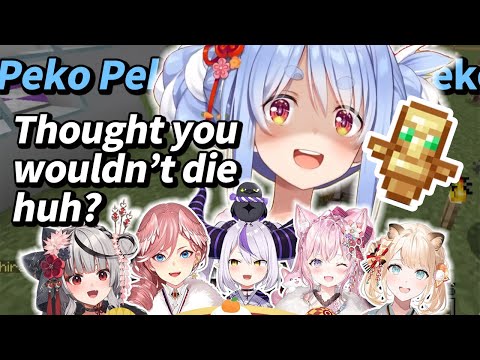 Pekora's doing everything she can to trap holoX members in minecraft collab【PekoraUsada/holoX】