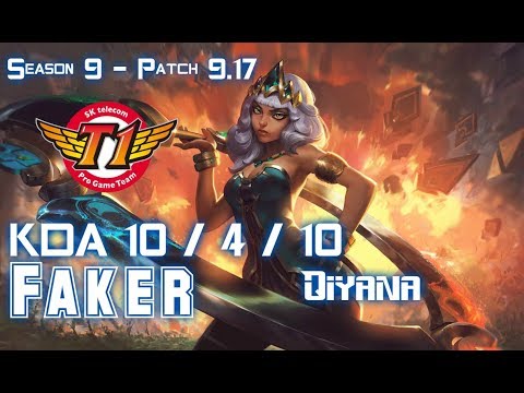 SKT T1 Faker QIYANA vs RENEKTON Mid - Patch 9.17 KR Ranked