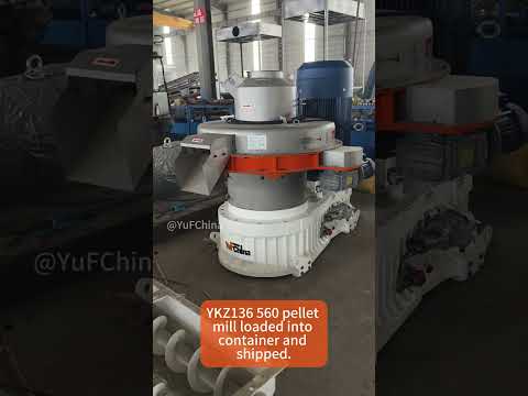 YKZ136 560 pellet mill loaded into container and shipped video preview