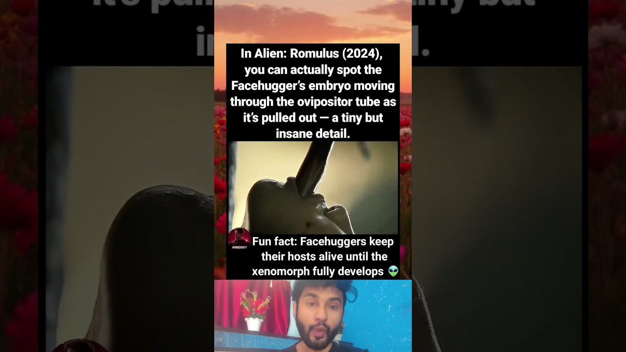 In Alien: Romulus (2024), you can actually see the Facehugger’s embryo moving through the ovipositor