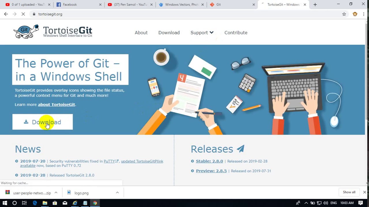 How to download and install Tortoise Git - by Pen Samol