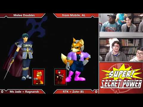 Super Secret Power: Melee Doubles LS - Ms. Jade + Ragnarock (Blue) vs. Will + Dezno (Red)