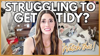 OVERWHELMED BY THE MESS?! Watch this to get tidy when you don't know where to start. 🏃‍♀️