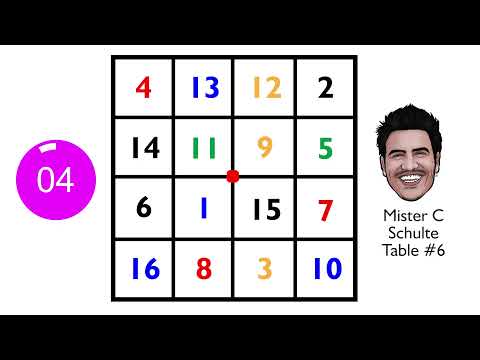 Schulte Table Sunday #6 - Peripheral Vision Training - Brain Games