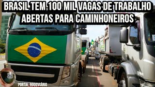 Brasil tem 100 mil vagas de trabalho abertas para caminhoneiros, falta de interesse pela profissão