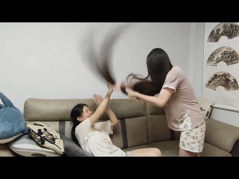 When you have super long hair and someone is bothering you