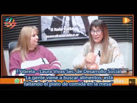 Laura Vivas Sec de Des Social ´La gente viene a buscar alimentos, está faltando el plato de comida en la mesa.¨
