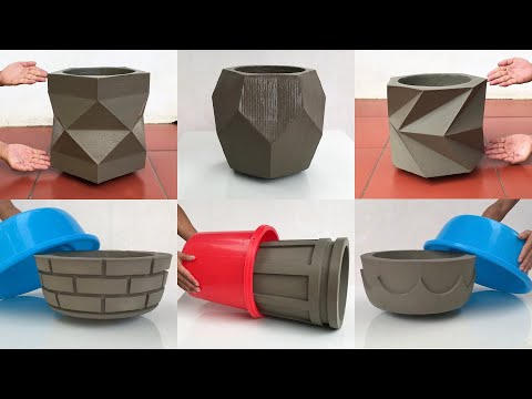 6 Unique and easy Cement Flower Pots - Great Garden Decoration Ideas