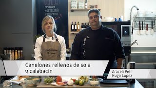 Cocina vegana. Araceli Petit. Canelones rellenos de soja y calabacín Cocina vegana. Araceli Petit. Canelones rellenos de soja y calabacín