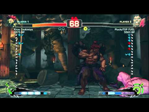 Kiryu Tsukimiya [Akuma] vs PluckyTOP FUEL [Balrog] SSF4 Japanese Online Ranked Matches - TRUE-HD