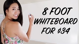 $34 DIY Giant Whiteboard Hack | How To Make A Custom Dry Erase Board On A Budget