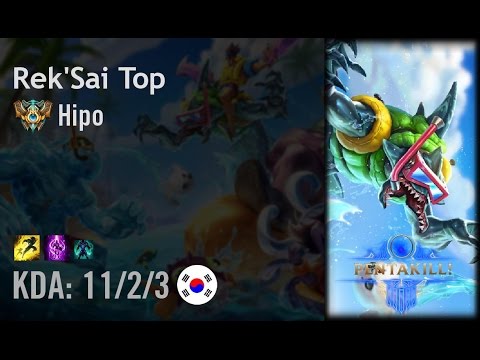 Rek'Sai Top vs Maokai - Hipo - KR Challenger Patch 6.8