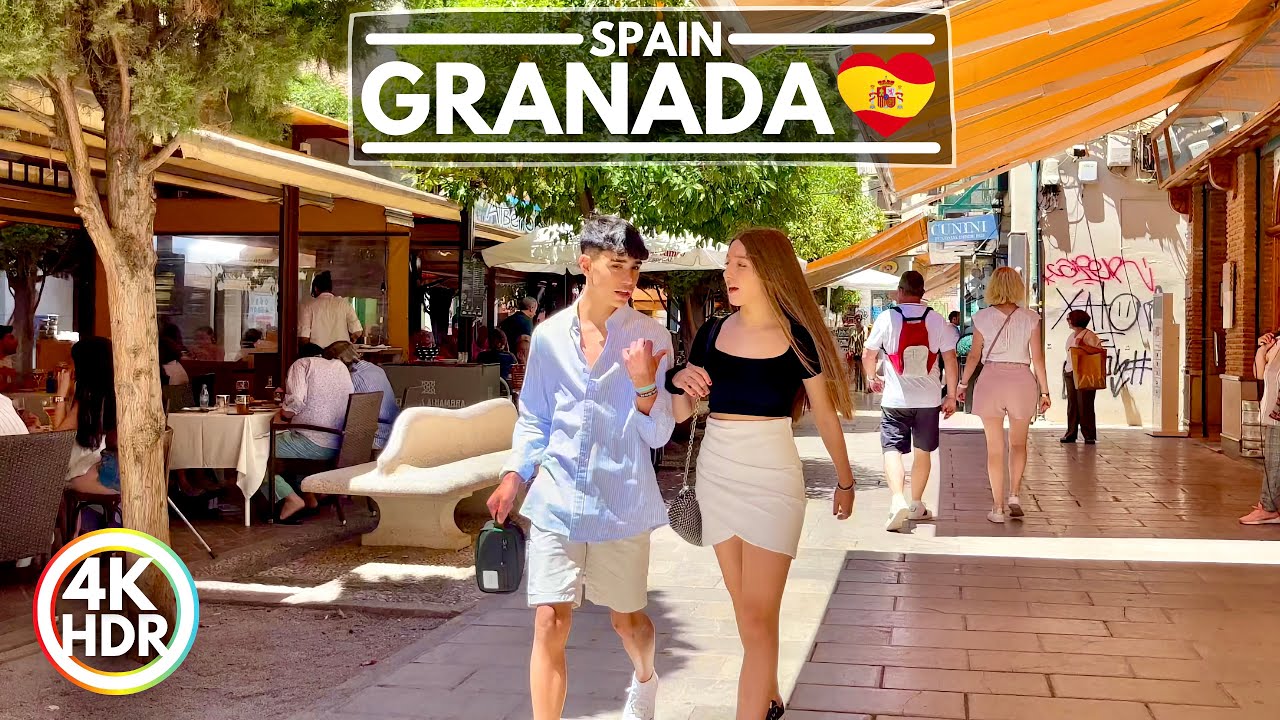Immersive street-level walking tour through Granada, Spain, showcasing authentic urban landscapes, local architecture, and the vibrant atmosphere of the city's neighborhoods