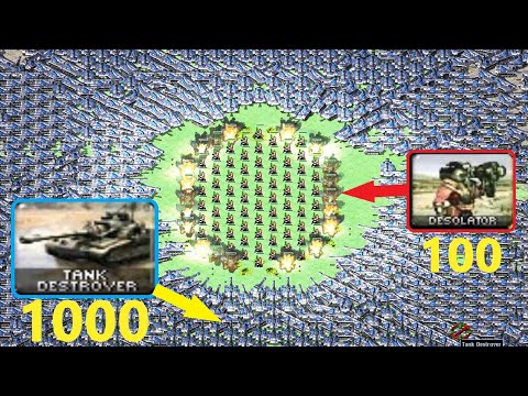100 Desolators vs 1000 Tank Destroyers - Red Alert 2