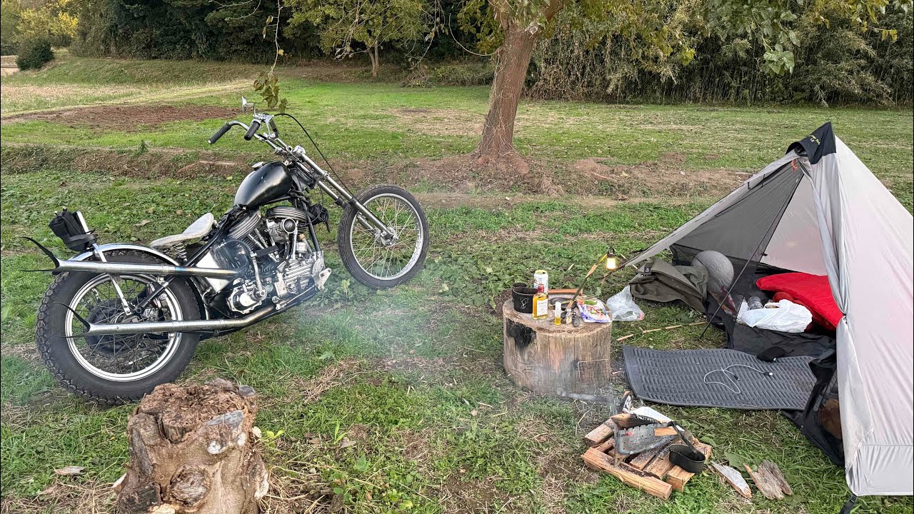 酒飲みながらバイクを眺めるだけのミニマムソロキャンプ Minimal Solo Camping: Just Beer and Bikes