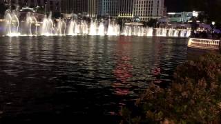 Bellagio Fountains, Las Vegas - Tiesto - Footprints, Rocky, Red Lights (4K Video)