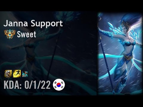 Janna Support vs Taric - Sweet - KR Challenger Patch 6.9