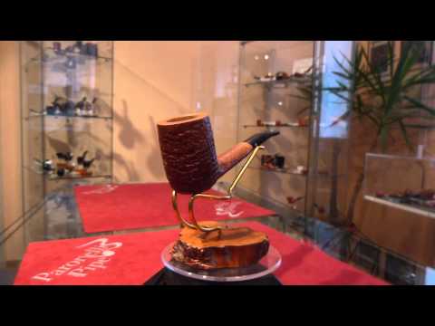 Pipa radica chimney sabbiata fatta a mano - www.paronellipipe.it