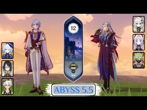 C0 R0 Ayato Pyro Plunge & C0 R1 Neuvillette Hyper Fridge | Spiral Abyss 5.5 | Genshin Impact