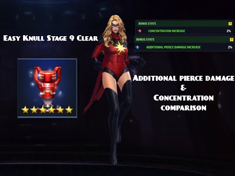 Knull Stage 9 Easy Clear With Moonstone! Additional Pierce Damage & Concentration Comparison!