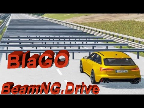 Cars vs Numerous Guardrails - BeamNG.Drive