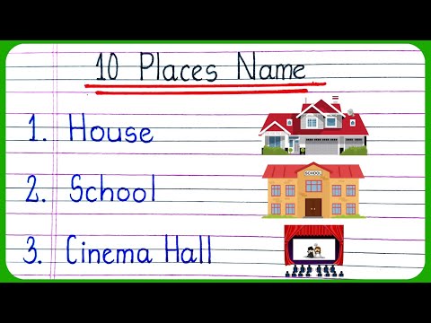 10 places name | 10 places name in English | write 10 place names | Name any 10 public places