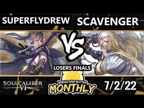 Bread and Butter 29 Losers Finals - Scavenger (Siegfried) Vs. Superflydrew (Setsuka) Soulcalibur VI
