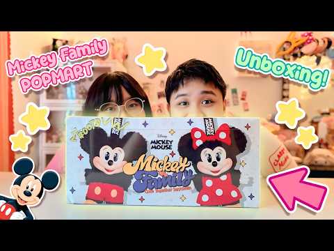 Opening Mickey Family Popmart FULL SET w/ @DylanTheLegendz XD (aka my big bro)  ≧ᗜ≦ !!