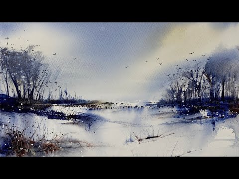 FOUR Colour Atmospheric Landscape WATERCOLOUR Tutorial Using Your Imagination