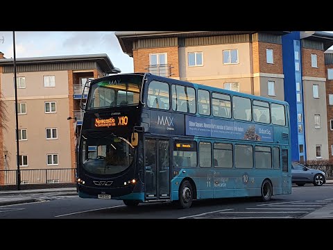 Journey on Route X10 | NK61EBD/7616 - Arriva Northumbria: VDL DB300/Wright Gemini 2