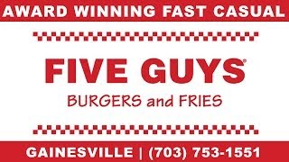 preview picture of video 'Hamburger Restaurant Gainesville VA - Five Guys Burgers and Fries'