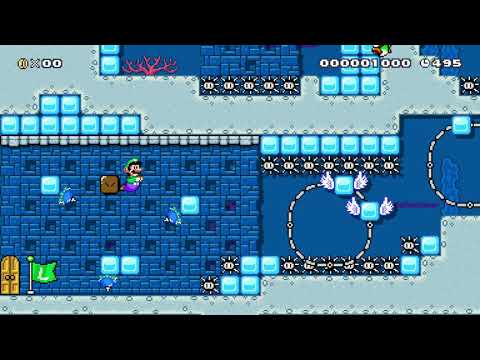 A Swim in a Freezing Pool by Annim - Super Mario Maker 2 - No Commentary 1ca