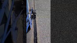 🔥🔥 HOT TAR ASPHALT JOINT SEALING ! #shorts