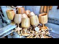 Crafting Elegance: Turning Oak Wood into Exquisite Goblets | Woodturning Masterclass