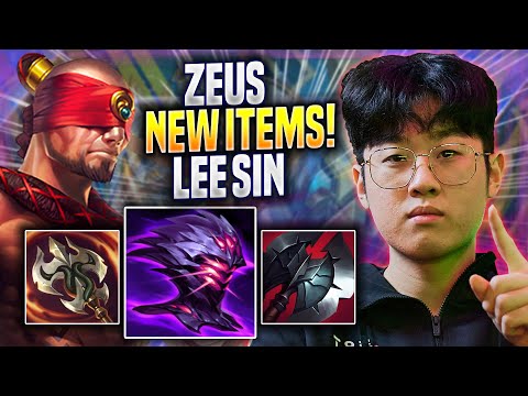 ZEUS TRIES LEE SIN WITH NEW ITEMS! - T1 Zeus Plays Lee Sin TOP vs Fiora! | Preseason 2023